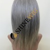 8inch Silver dark gray white color full lace wig from shinewig