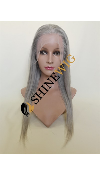 18inch Silver gray white color full lace wig from shinewig