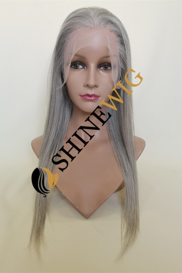 18inch Silver gray white color full lace wig from shinewig