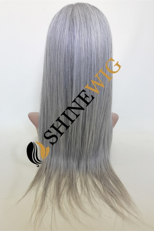 18inch Silver gray white color full lace wig from shinewig