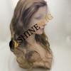 18inch HIGHLIGHT BROWN color body wave Remy human hair full lace wig from shinewig