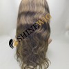 18inch HIGHLIGHT BROWN color body wave Remy human hair full lace wig from shinewig