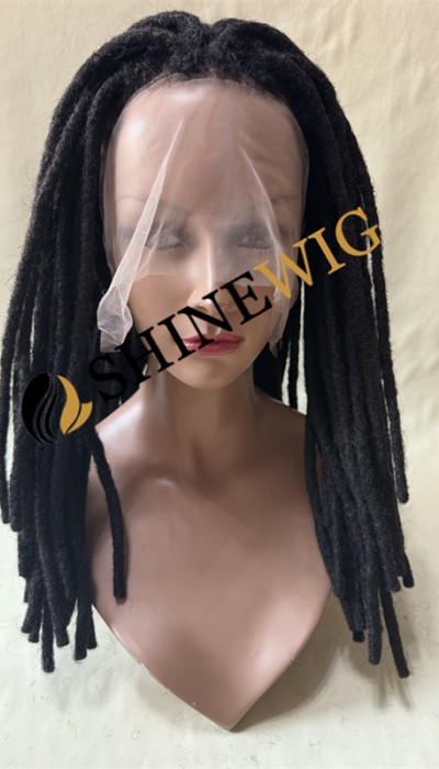 14inch 1B  dreadlocks full lace wig from shinewig