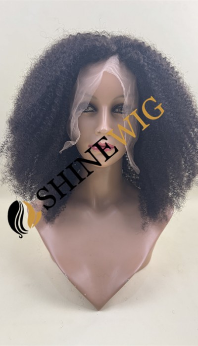14inch natural color kinky curly full lace wig from shinewig
