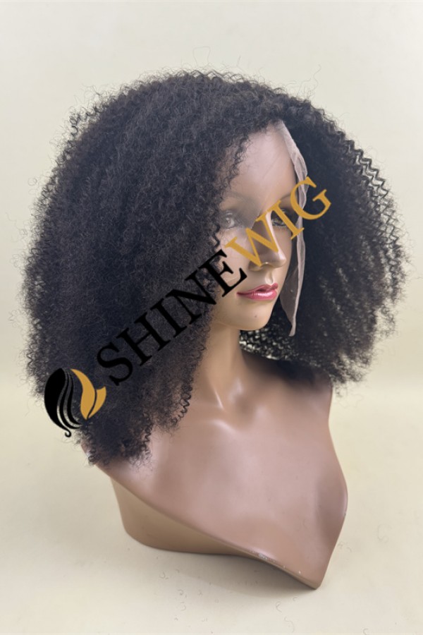 14inch natural color kinky curly full lace wig from shinewig