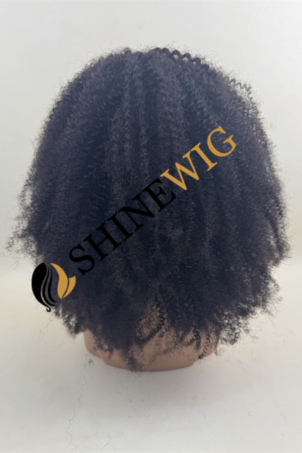 14inch natural color kinky curly full lace wig from shinewig