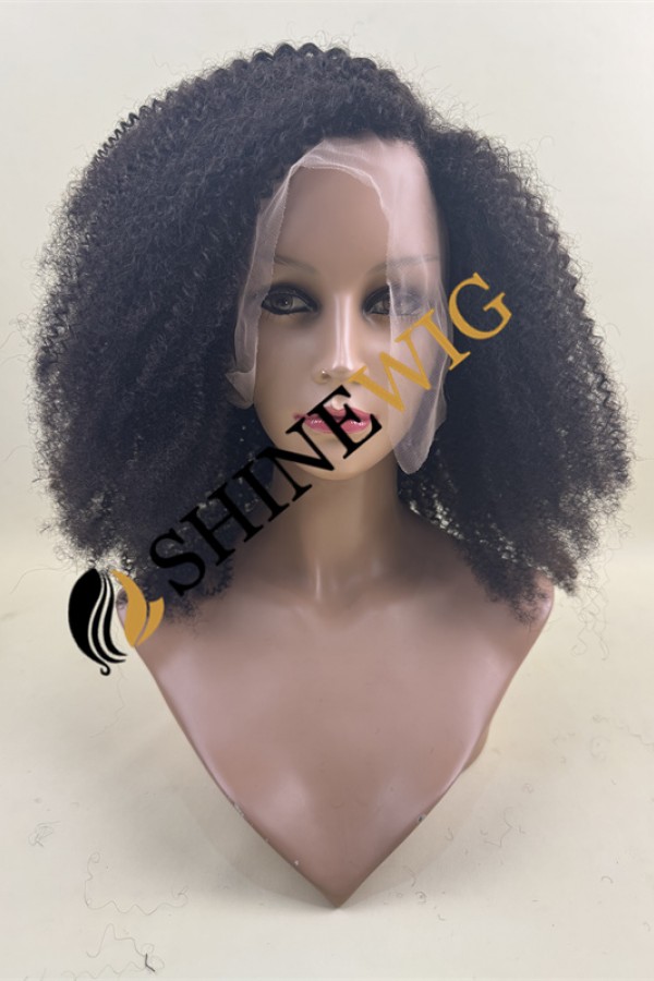 14inch natural color kinky curly full lace wig from shinewig