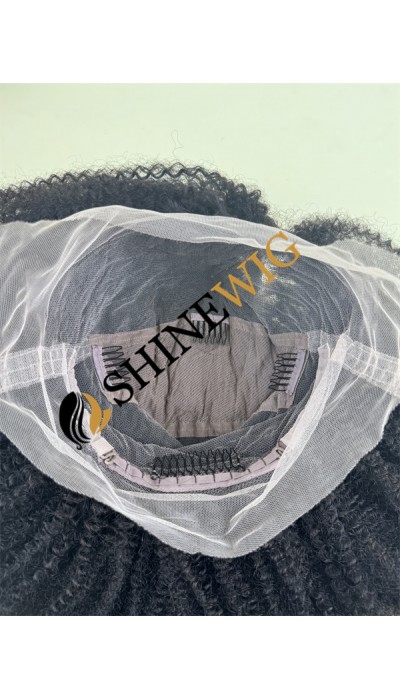 14inch natural color kinky curly full lace wig from shinewig