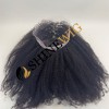 22inch remy human hair natural black color kinky curly HD full lace wig from shinewig