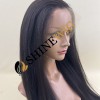 24inch natural black color yaki straight Chinese remy hair full lace wig from shinewig