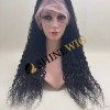 24inch natural black color braided curly human hair full lace wig from shinewig