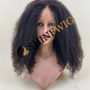 22inch HIGH DENSITY remy human hair natural black color kinky curly HD full lace wig from shinewig