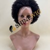 12 inch natural color 1B afro curly  remy human hair full lace wig