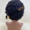 12 inch natural color 1B afro curly  remy human hair full lace wig
