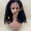 22inch remy human hair natural black color kinky curly full lace wig from shinewig