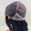22inch remy human hair natural black color kinky curly full lace wig from shinewig