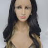 High temperature 3 tone colors  beautiful wavy synthetic lace front wig shinewig