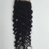 16 inch curly Chinese virgin human hair lace top closure